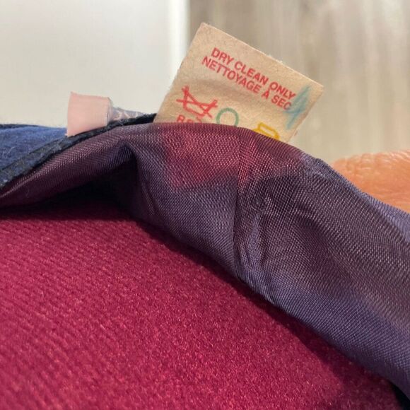 Vintage Sportlight Petites 100% Wool Plaid Front Midi Skirt HIgh Waist Navy XS - Picture 5 of 8